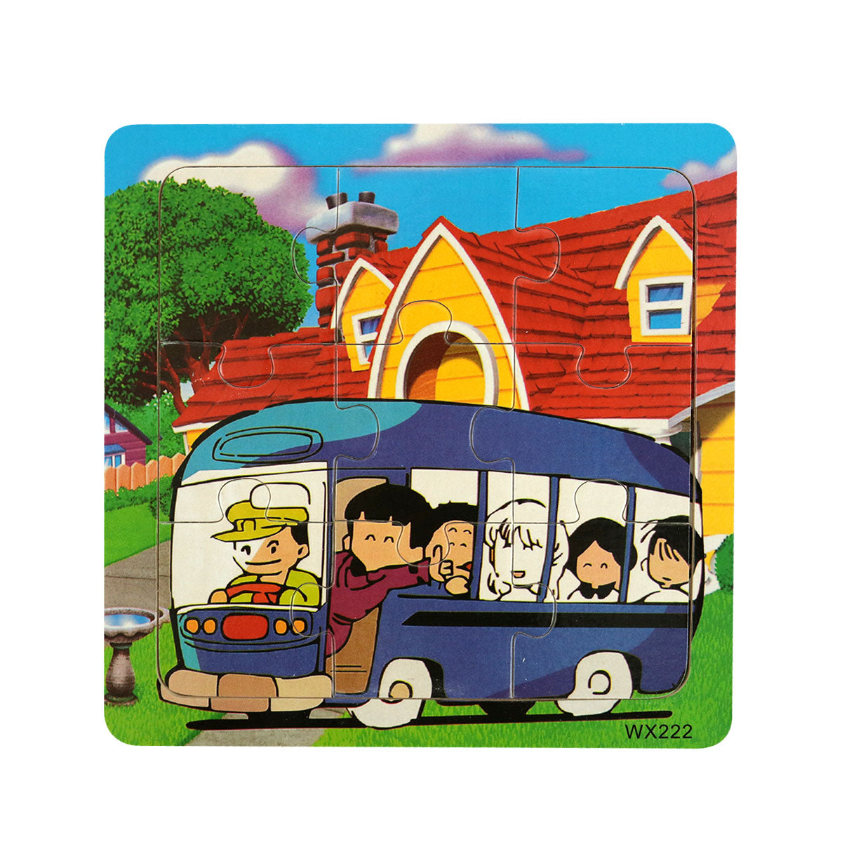 Mini Rompecabezas de Autobus, 9 Piezas
