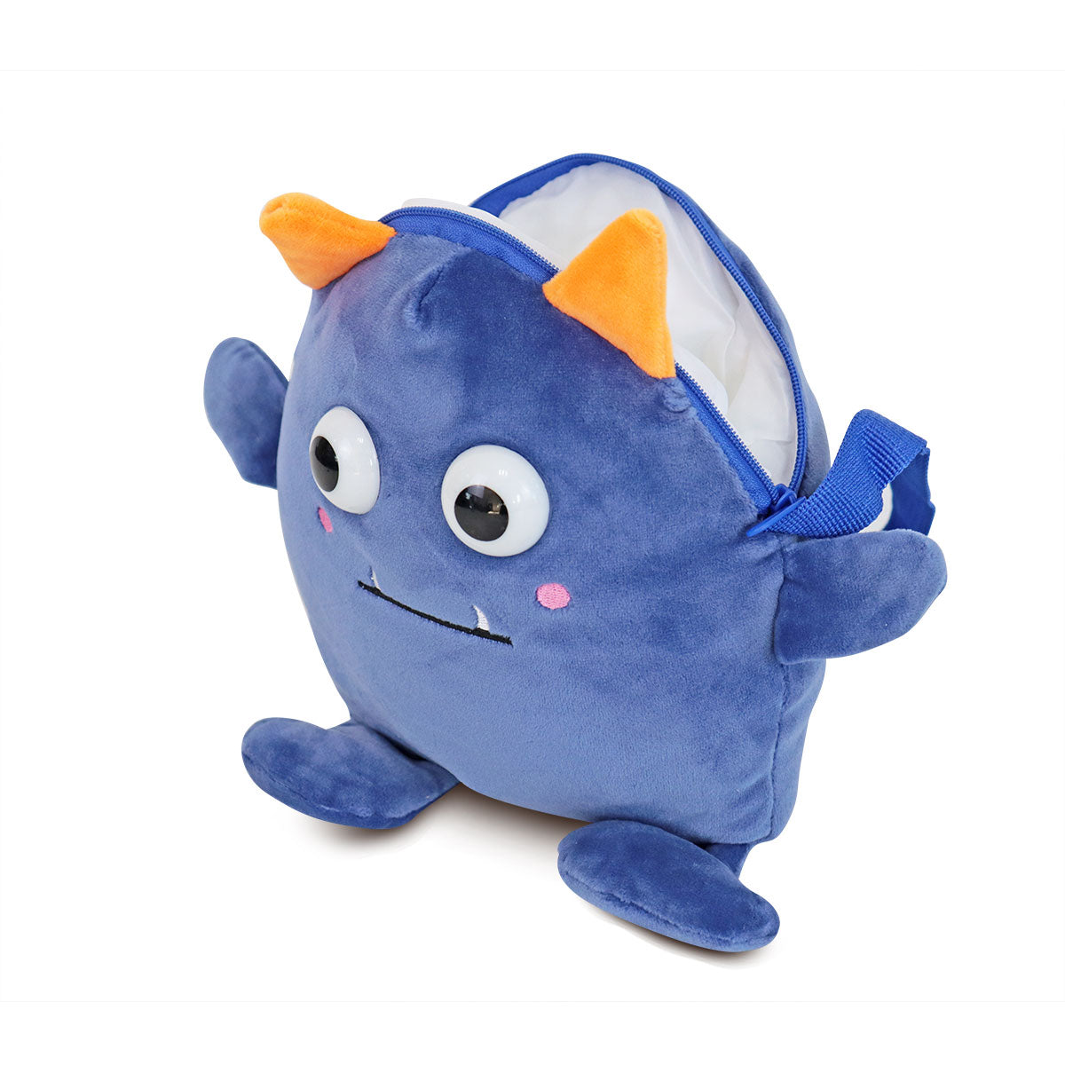 Mochila de Peluche en Forma de Monstruo, color Azul Rey