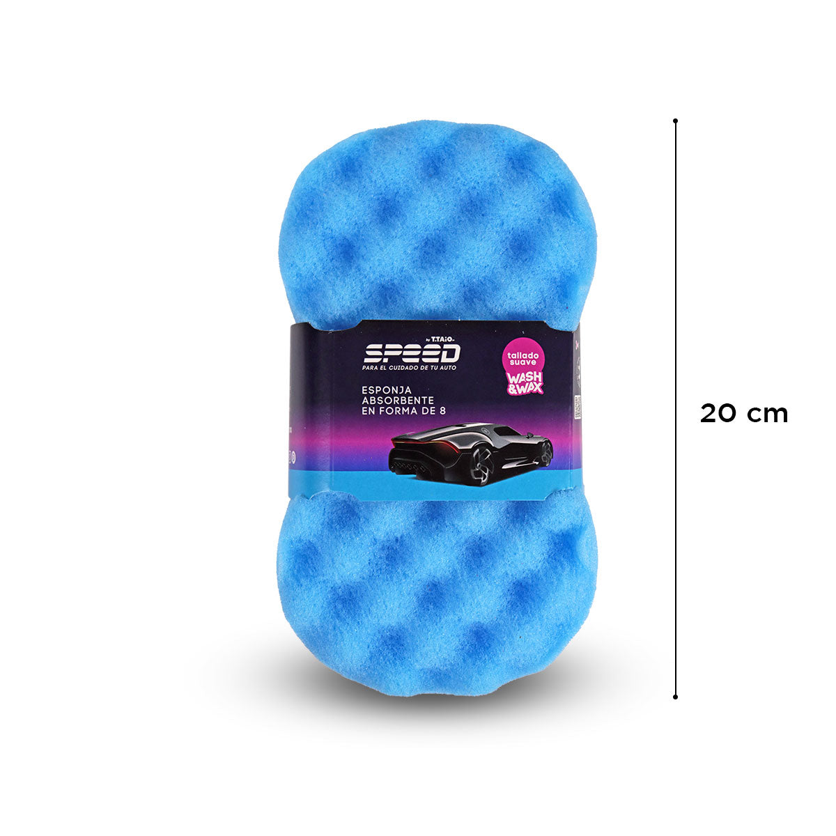 Esponja Forma 8 para Autos SPEED Color Azul