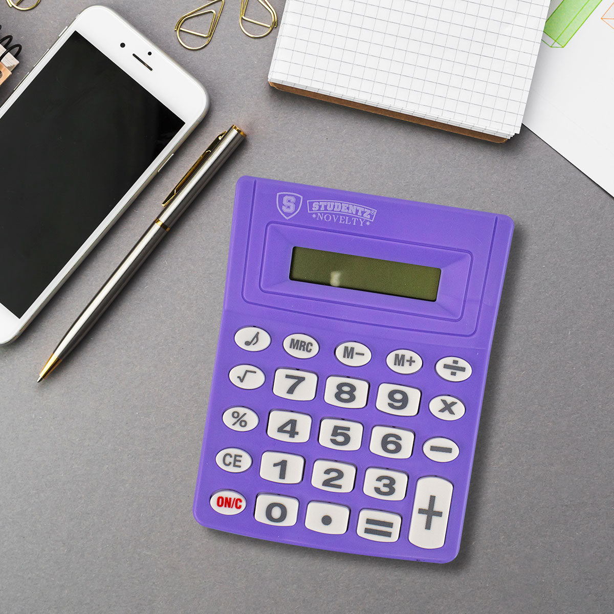 Calculadora de escritorio Studenz color Morado