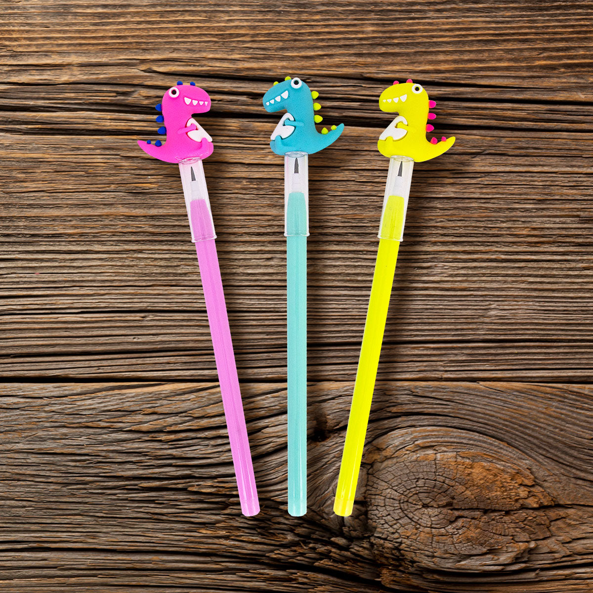 Lapiceros Tipo Pencil Dinosaurios con 3 Pza.