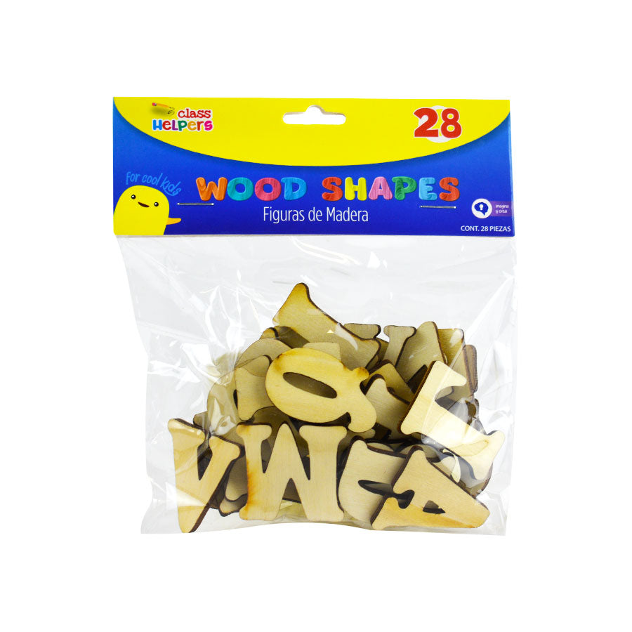 Figuras de Letras en Madera Eday 28pzas