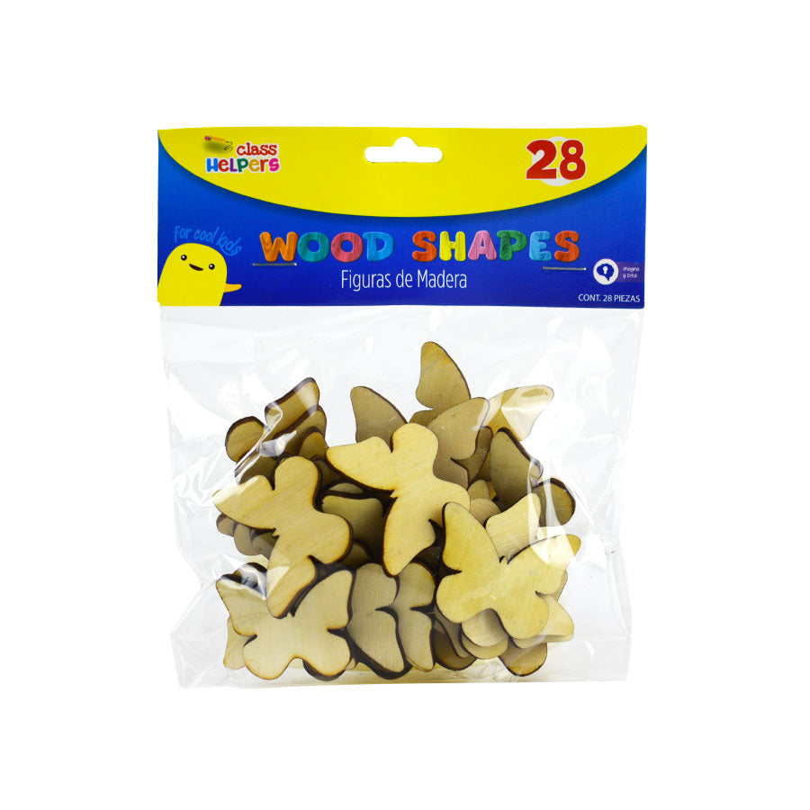 Figuras de Mariposa en Madera Eday 28pzas