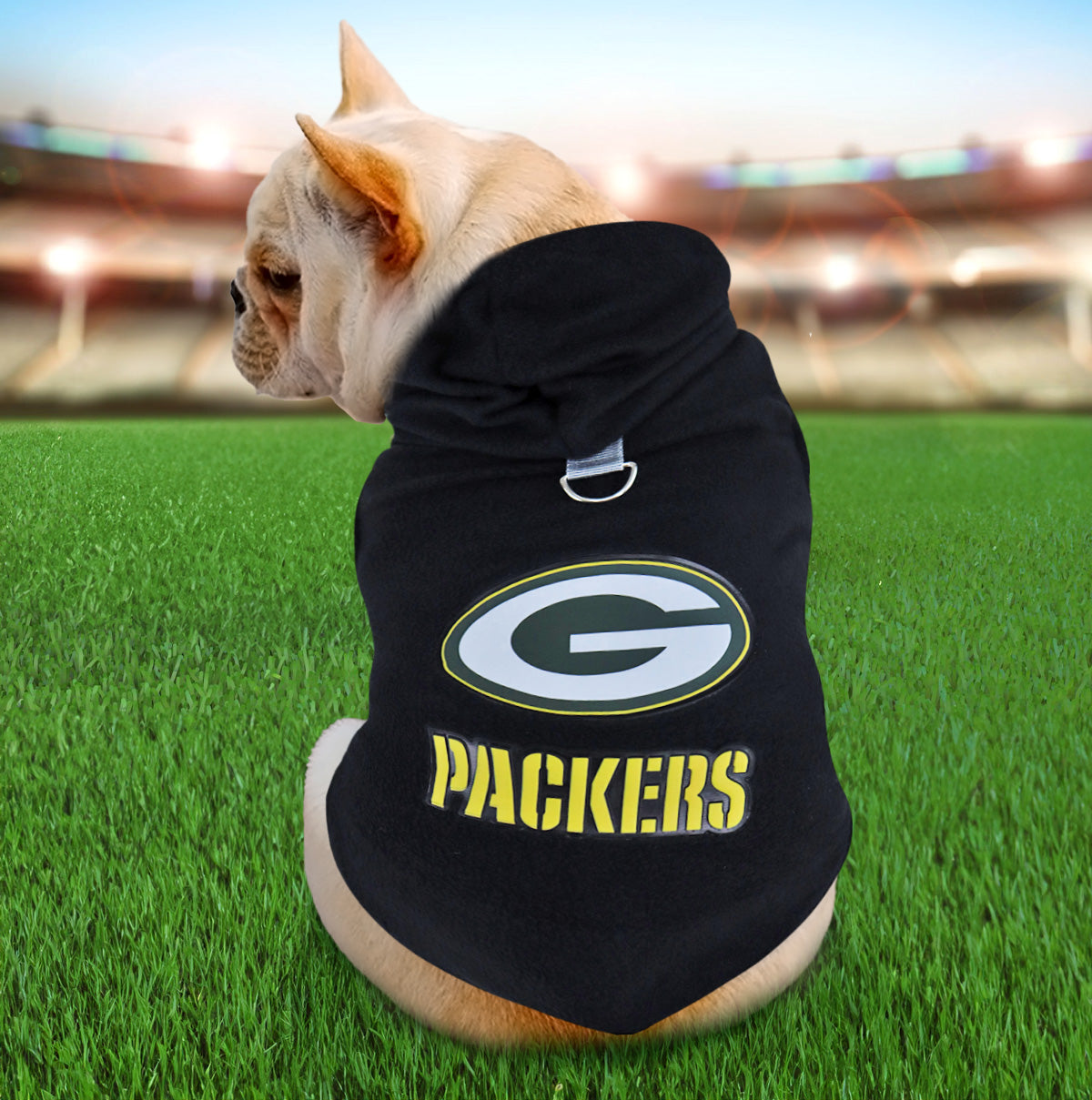 Sudadera Packers NFL color Negro para Perro