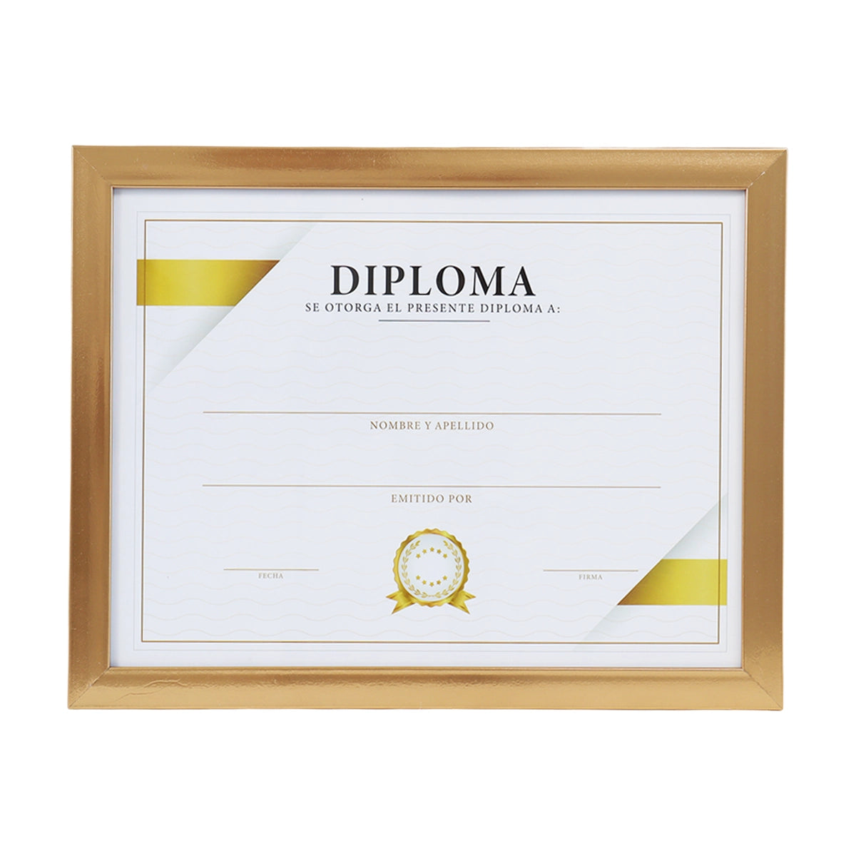 Porta Documento, Madera, Color Dorado
