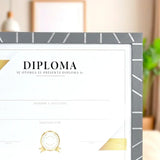 Porta Documento, Marco Gris y Plata