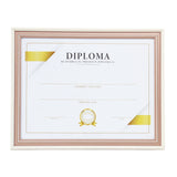 Porta Documento, Marco Color Beige y Bronce