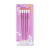 Paquete Lápices Diseño Glitter Princesa Rosa 5 pz.