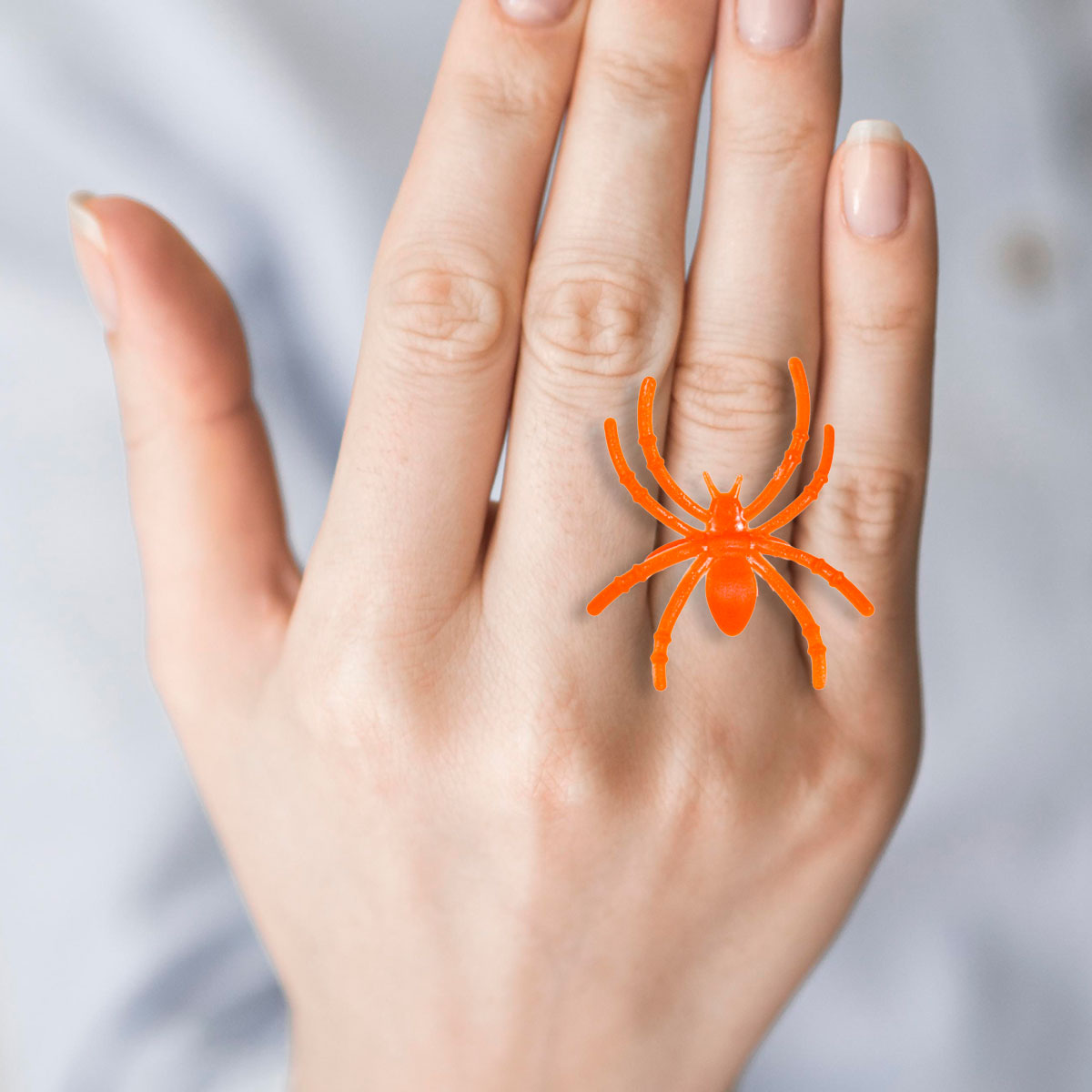 Anillos de Araña, color Naranja, 4 piezas