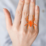 Set de 4 Anillos de Araña color Naranja