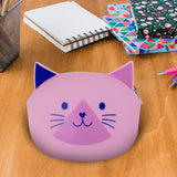 Almacenador de Silicón en Forma de Cara de Gato color Rosa