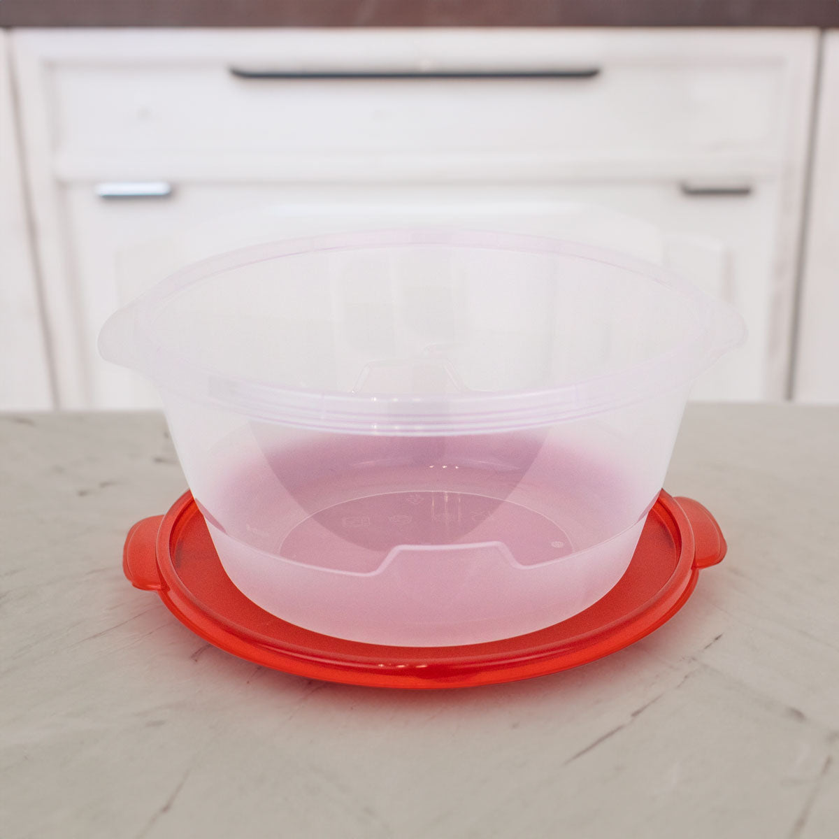 Contenedor de PlÃ¡stico Redondo color Rojo 3.7 Lt.