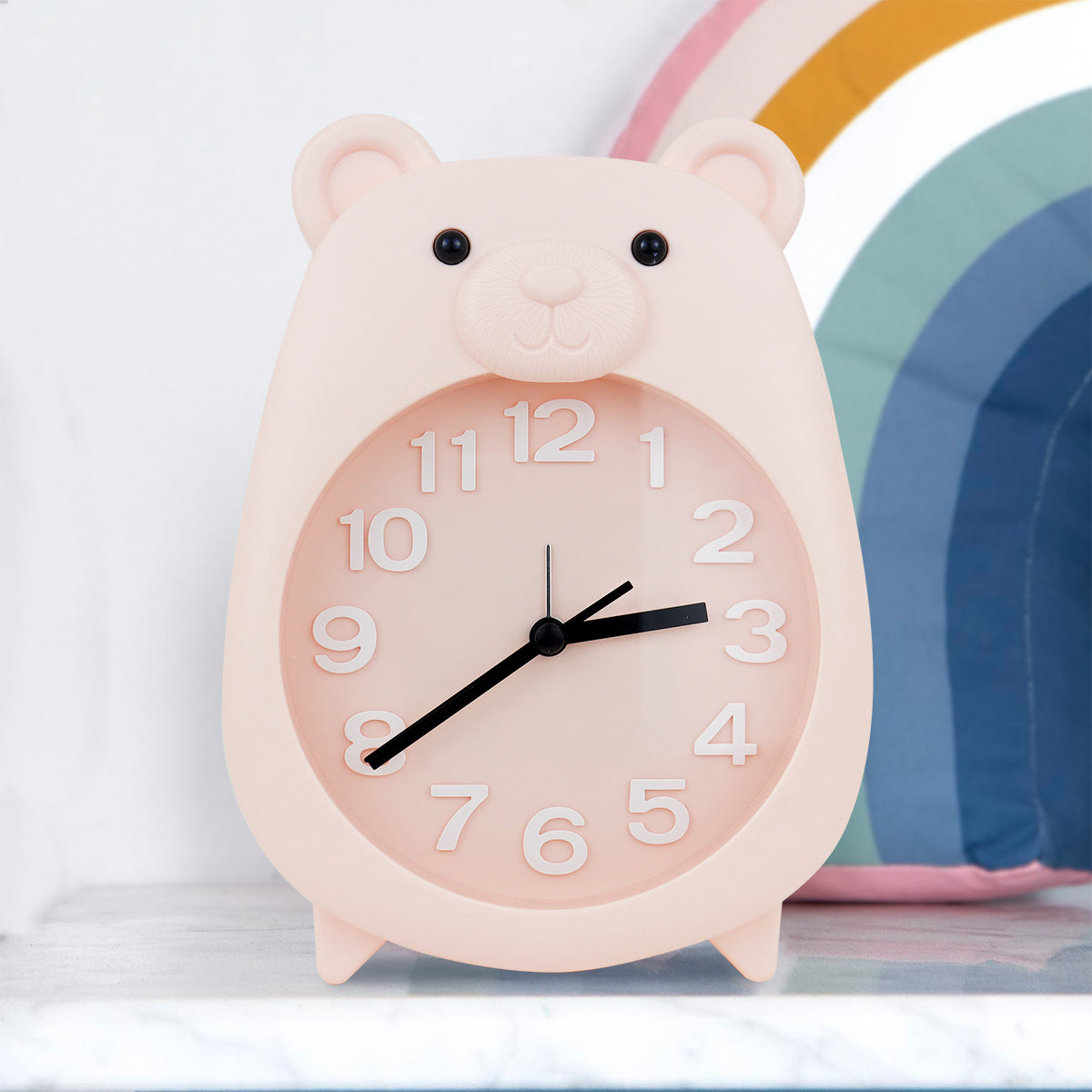 Reloj Despertador en Forma de Oso, color Rosa