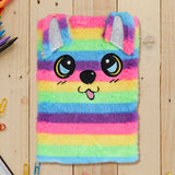 Libreta de Peluche, Diseño de Perro Multicolor