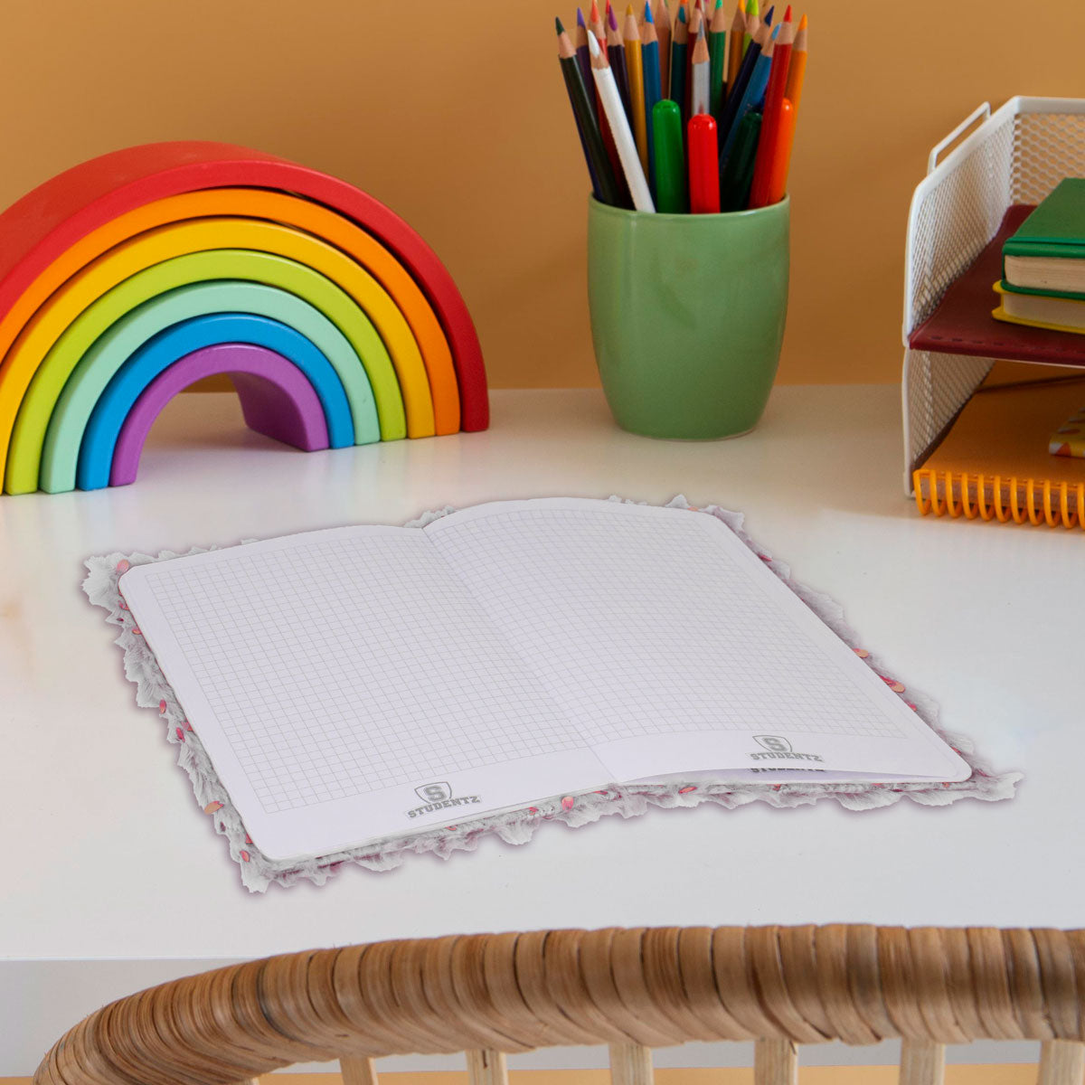 Libreta Jaspeada color Blanco 80H