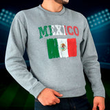 Sudadera con Estampado de MX para Caballero, Color Gris