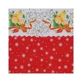 Mantel Navideño, Diseño Copos de Nieve, 2x1.5 m