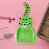 Recogedor de Arena para Gatos, Diseño Tigre, Color Verde