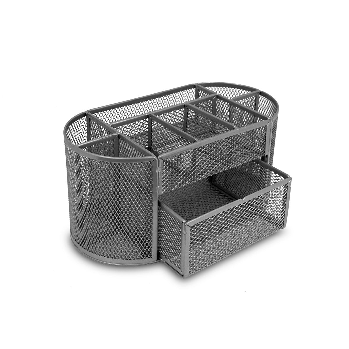 Organizador Metálico Multifuncional 9 separaciones 11x11.5cm color Gris