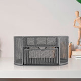 Organizador Metálico Multifuncional 9 separaciones 11x11.5cm color Gris
