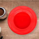 Platos de Plástico Nirmal, Color Rojo 25x25 cm