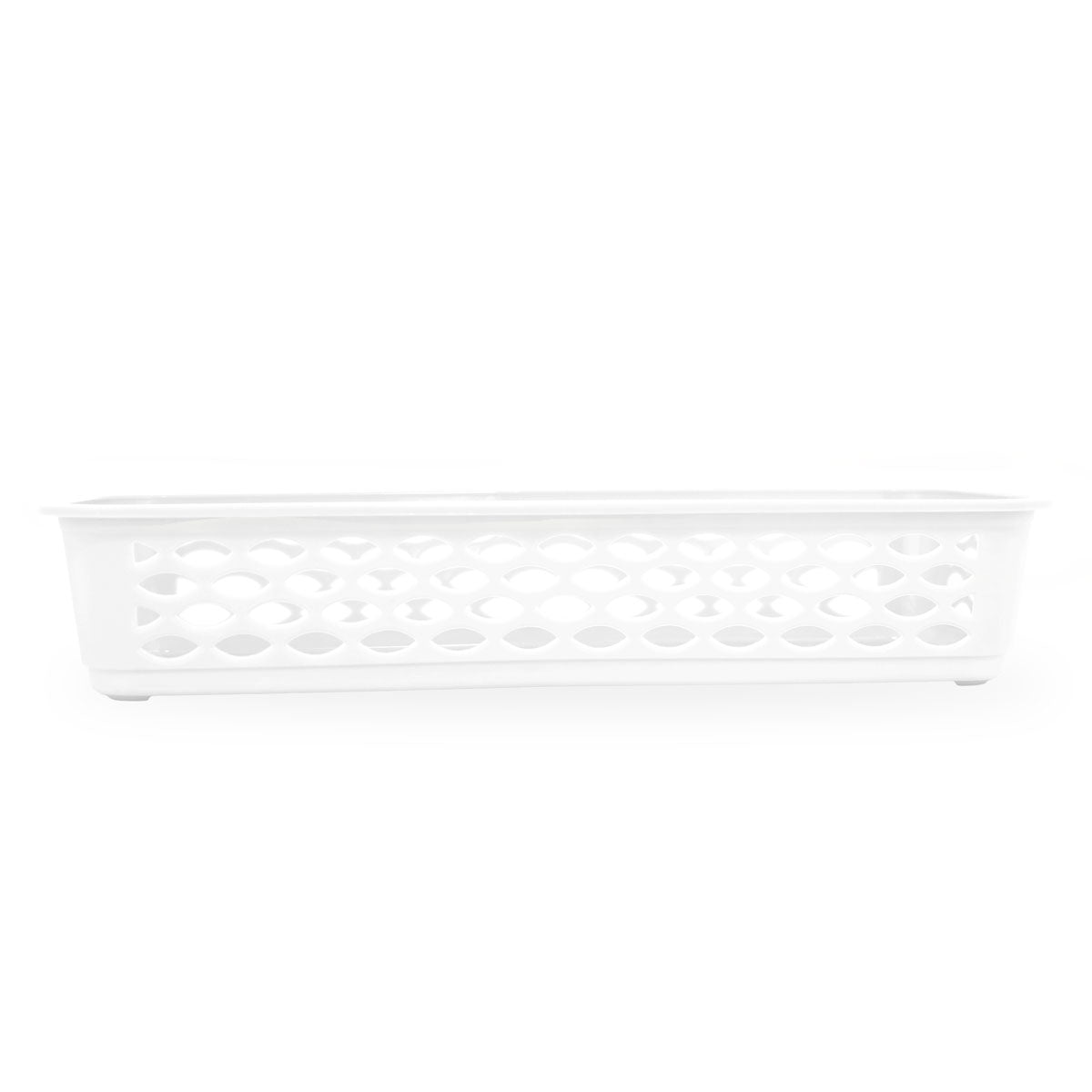 Bandeja Organizadora Rectangular de Plástico, Color Blanco