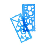 Set de 4 Plantillas de Dibujo Geométricos color Azul Rey