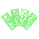 Set de 4 Plantillas de Dibujo Geométricos color Verde