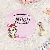 Notas Adhesivas Circulares con Diseño de Unicornio
