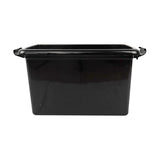 Caja Rectangular de Plástico, color Negro, 18L.