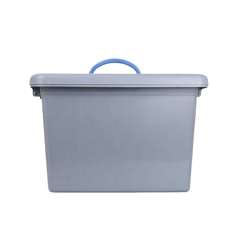 Caja de Plástico, 18 L, Color Gris,
