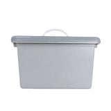 Caja de Plástico, 18 L, Color Gris Oscuro