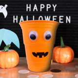 Vaso color Naranja con Diseño de Halloween