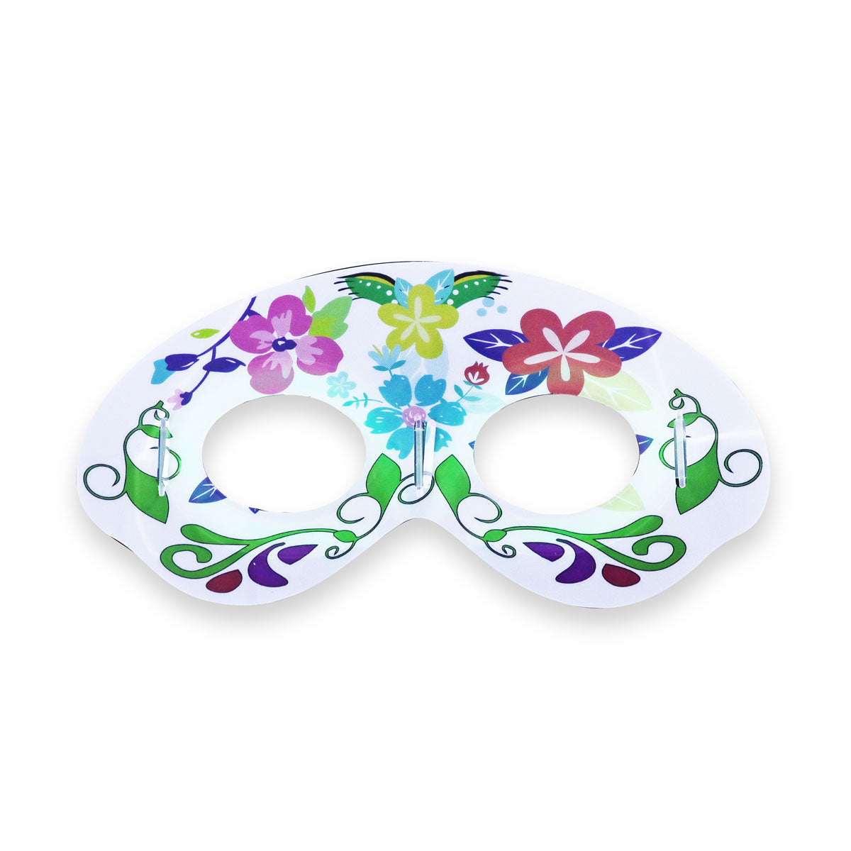 Máscara con Diseño de Catrina Fluorescente color Morado