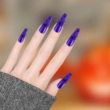 Uñas Postizas con Diseño de Telaraña para Halloween