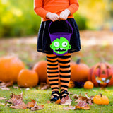 Cubeta de Fieltro con Diseño de Zombie para Dulces en Halloween