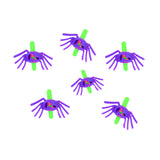 Anillos en Forma de Araña Fluorescente color Verde, 4 piezas.