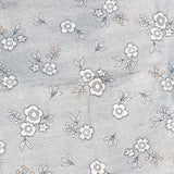 Juego de Sábanas Matrimoniales, Diseño Flores, Color Gris