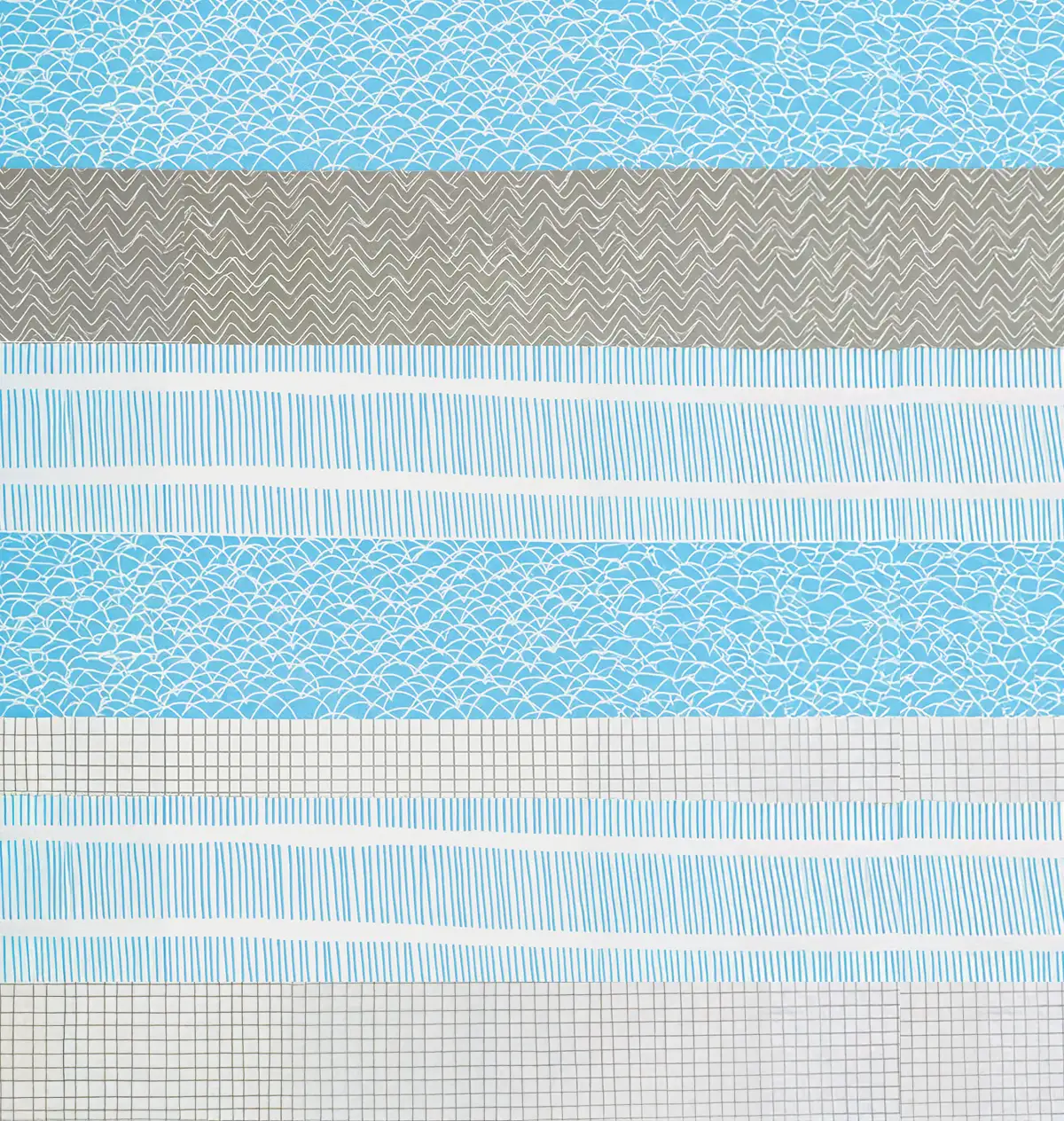 Juego de Sábanas Matrimoniales, Color Azul y Gris