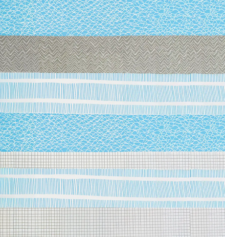 Juego de Sábanas Matrimoniales, Color Azul y Gris
