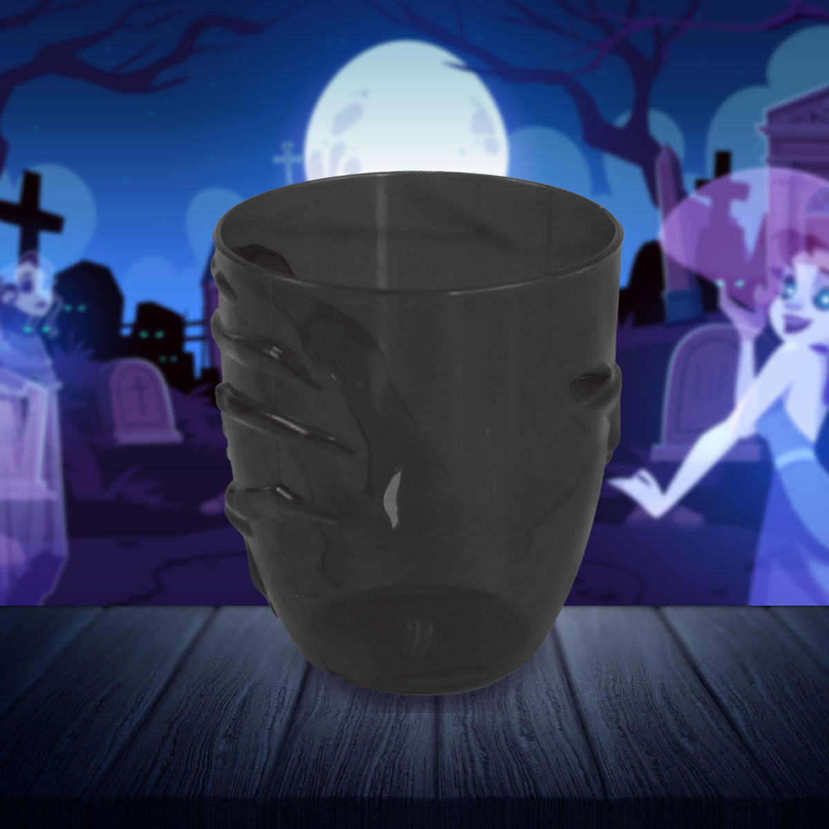 Vaso Zombie color Negro de Plástico