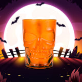 Vaso con Diseño de Calavera para Halloween, color Naranja