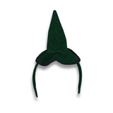 Diadema con Sombrero de Bruja color Verde