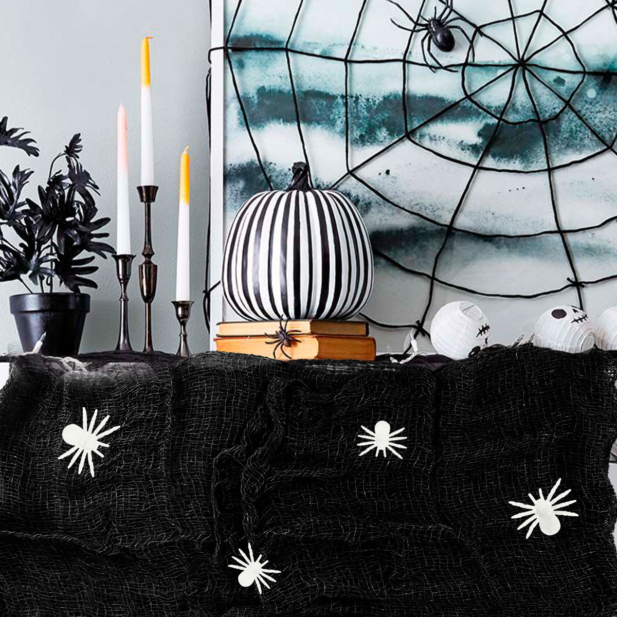 Tela Tenebrosa color Negro para Decoración