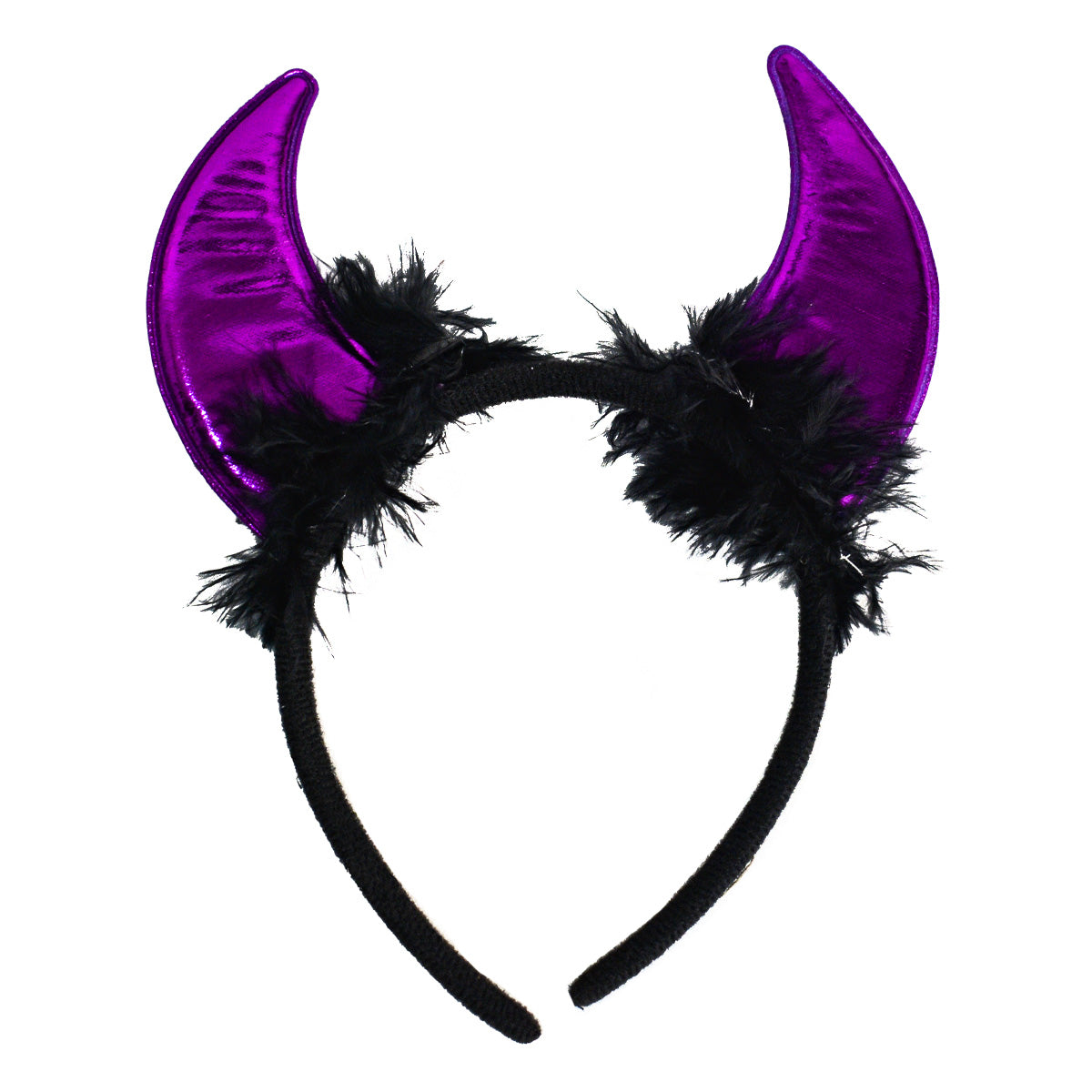 Diadema con Orejas de Diablo color Morado