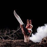 Cuchillo de Plástico con Sangre para Disfraz