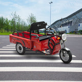 Triciclo de Carga Eléctrico Kiwo, Color Rojo