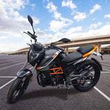 Motocicleta Kiwo Ak250 2025 color Negro con Naranja