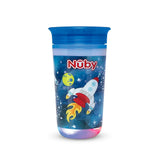 Vaso Entrenador Antiderrames Nuby 360Â° Luminoso color Azul rey 10oz.