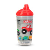 Vaso Entrenador Antiderrames Térmico con Boquilla Nuby 360° Luminoso color Gris 10oz.